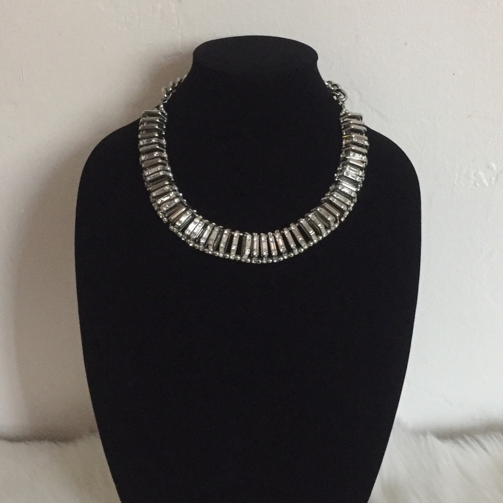 Silver Baguette Necklace